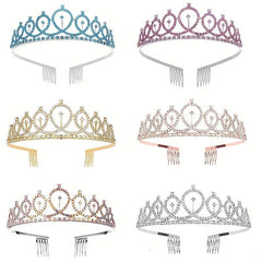 Rhinestone Headband Crown Tiara Hair Accessories for Women
