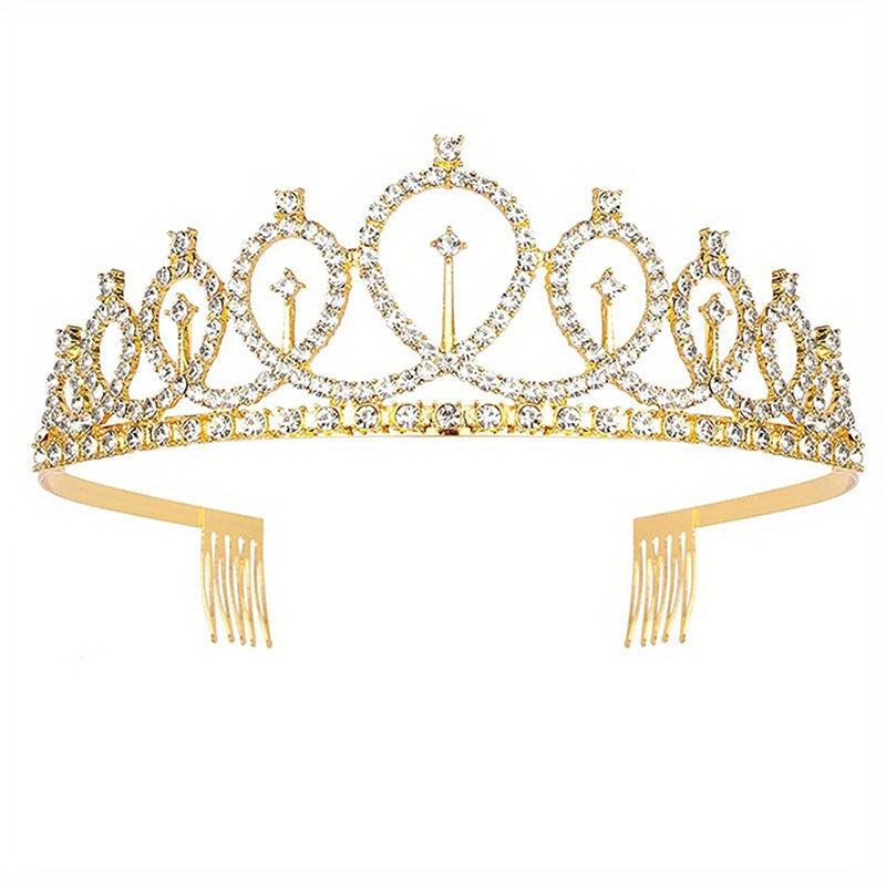 Rhinestone Headband Crown Tiara Hair Accessories for Women