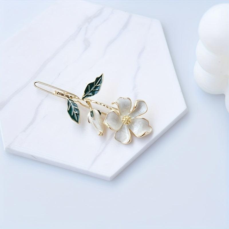 Flower Shaped Hair Pin Barrette Style Headdress for Women Girls