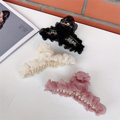 Mesh Hair Claw Headwear Women Large Hair Clip