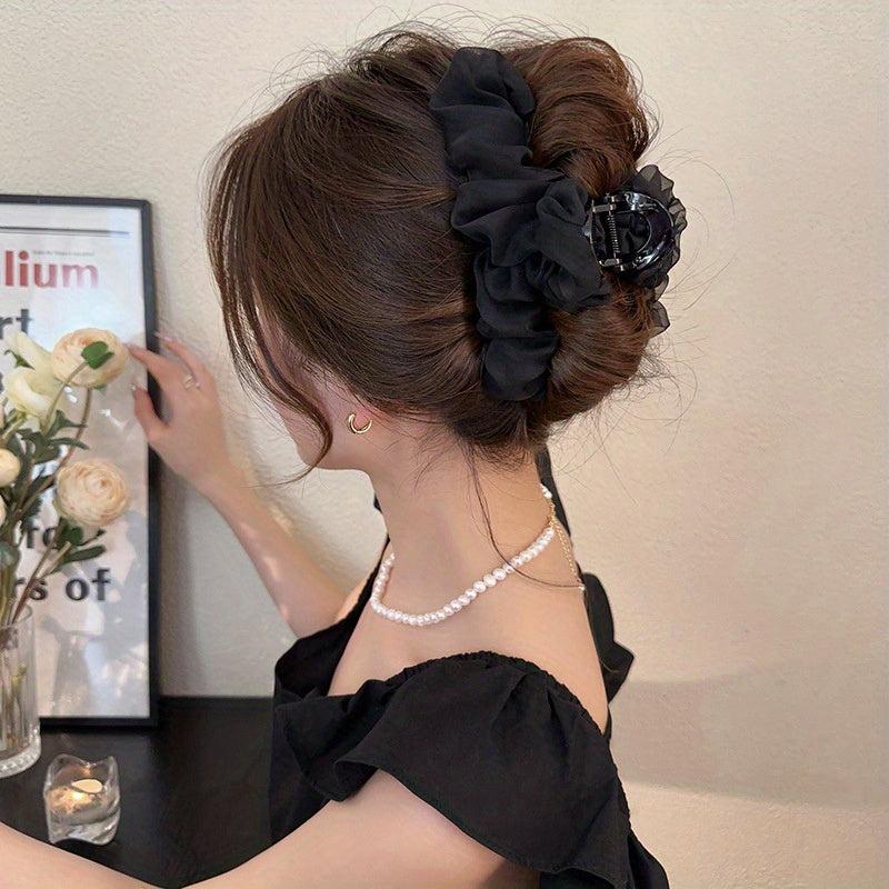 Mesh Hair Claw Headwear Women Large Hair Clip