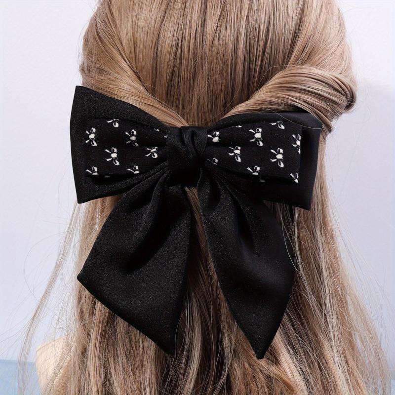 Large Bow Barrette Hair Clip Double Layered Pattern Sweet Hair Accessory