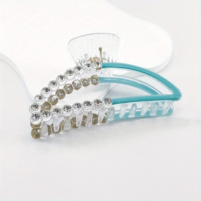 Faux Pearl Hair Claw Colorful Nonslip Ponytail Holder