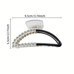 Faux Pearl Hair Claw Colorful Nonslip Ponytail Holder