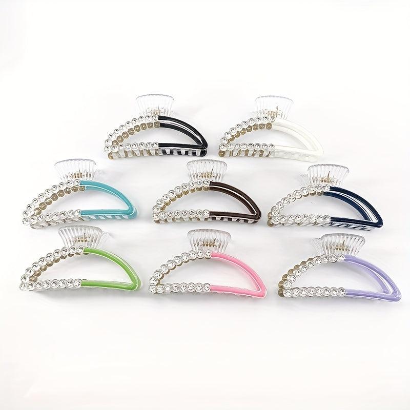 Faux Pearl Hair Claw Colorful Nonslip Ponytail Holder