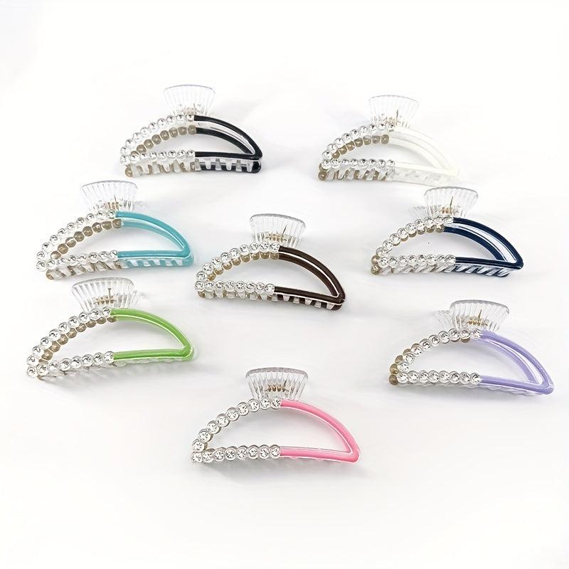 Faux Pearl Hair Claw Colorful Nonslip Ponytail Holder