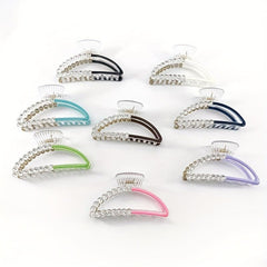 Faux Pearl Hair Claw Colorful Nonslip Ponytail Holder