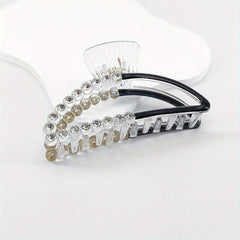 Faux Pearl Hair Claw Colorful Nonslip Ponytail Holder