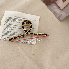Chain Brimmed Hair Claw Clip Nonslip Hair Shark Claw For Ponytail