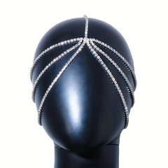 Boho Rhinestone Head Chain Bride Hair Jewelry