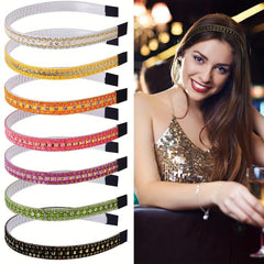 6pcs Sequin Headband Glitter Hair Band Nonslip Headdress Women Girls