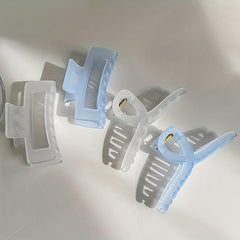 4pcs Matte Hair Claw Large Shark Claw Frosted Style Hair Clip