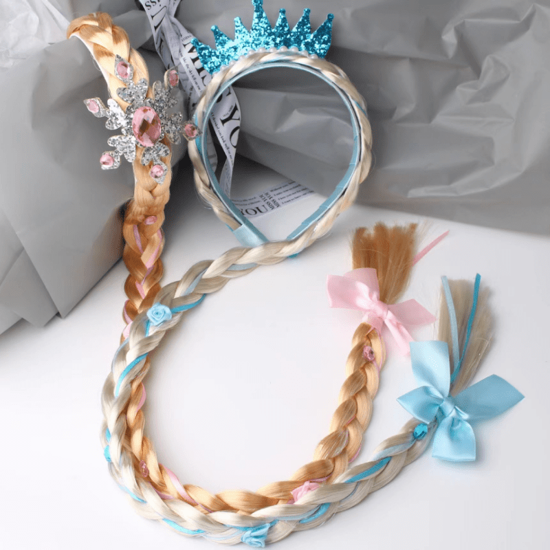 Braided Wig Headband Headdress For Girls