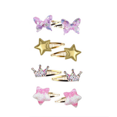 8Pack Sparkly Hair Barrettes Metal Snap Hair Clips Hair Accessories