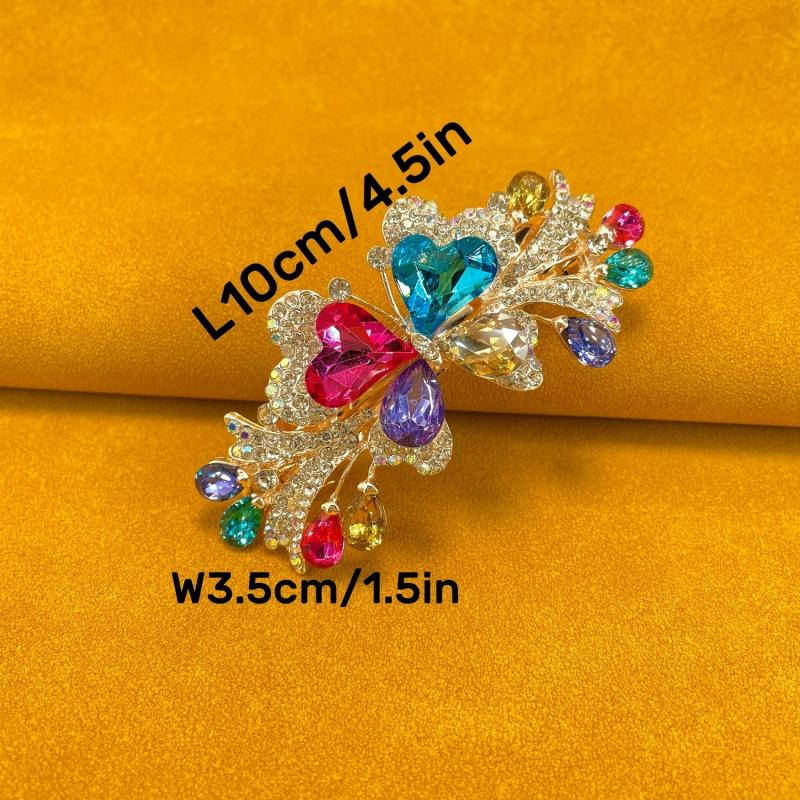 Alloy Rhinestone Hair Clip French Barrette Duck Billed Clip Hair Accessories