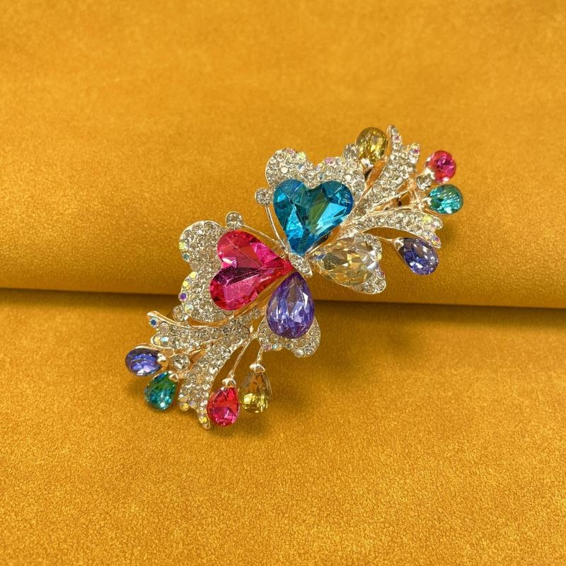 Alloy Rhinestone Hair Clip French Barrette Duck Billed Clip Hair Accessories