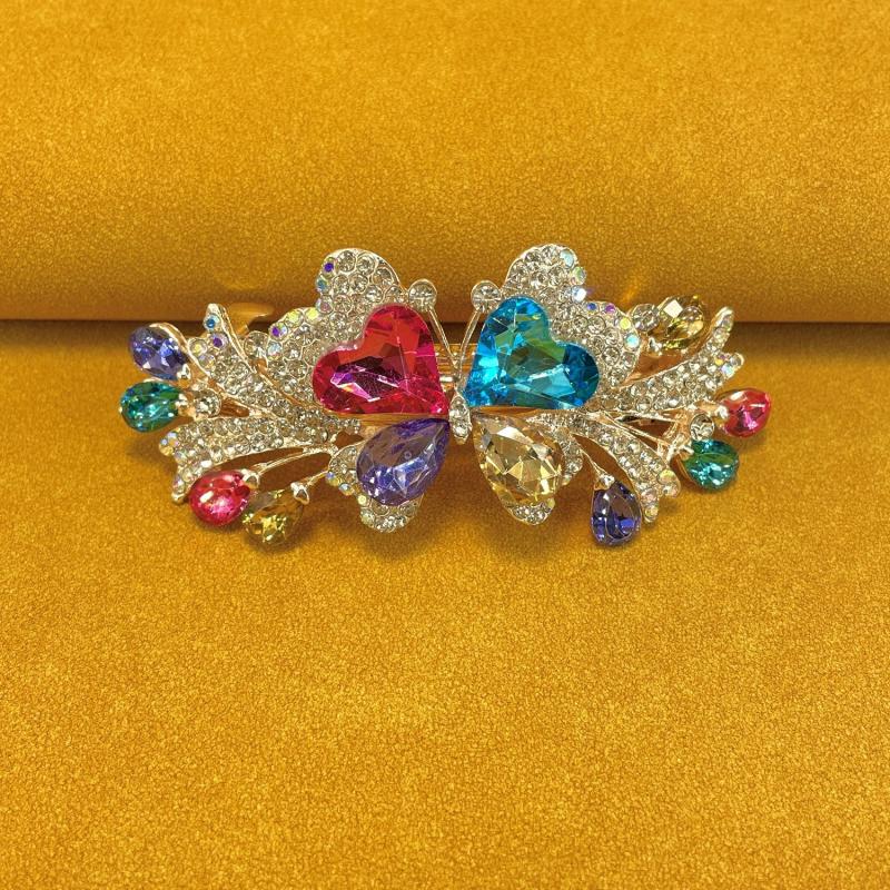 Alloy Rhinestone Hair Clip French Barrette Duck Billed Clip Hair Accessories