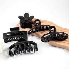 5pcs Matte Hair Claw Clip Flower Shaped Octopus Hair Clip