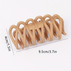 6pcs Large Frosted Hair Claw Non slip Shark Claw Backe Head Hair Clip