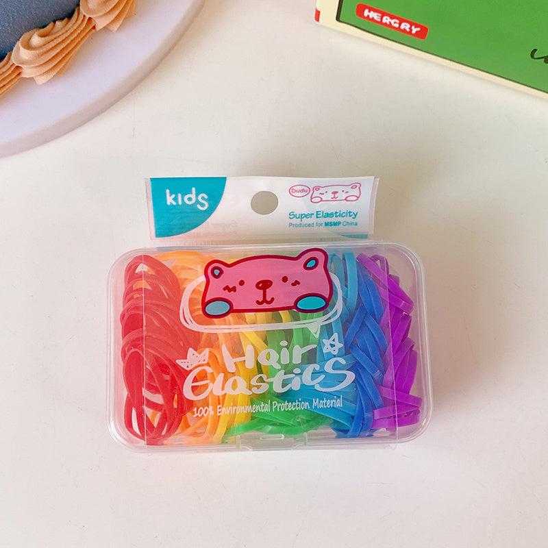 Colorful Small Elastic Hair Bands Ponytail Holder Rubber Bands