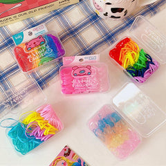 Colorful Small Elastic Hair Bands Ponytail Holder Rubber Bands
