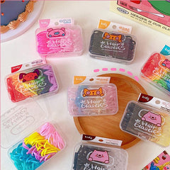 Colorful Small Elastic Hair Bands Ponytail Holder Rubber Bands