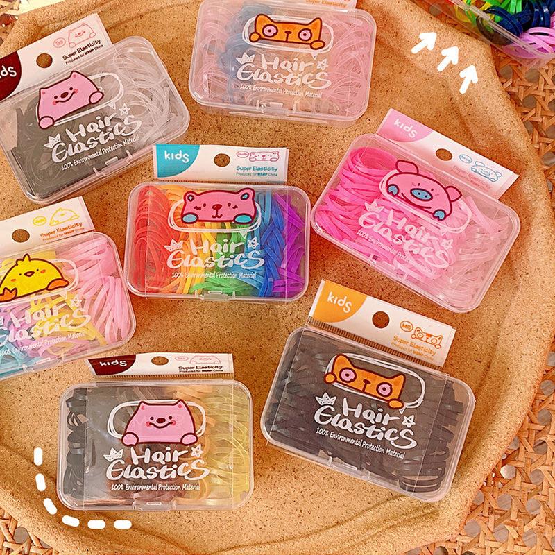 Colorful Small Elastic Hair Bands Ponytail Holder Rubber Bands