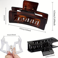 6pcs Hair Claw Minimalist Banana Clip Non Slip Hair Accessory