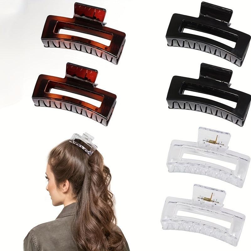 6pcs Hair Claw Minimalist Banana Clip Non Slip Hair Accessory
