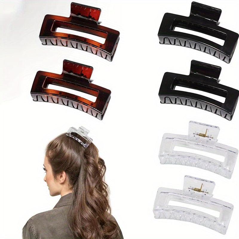 6pcs Hair Claw Minimalist Banana Clip Non Slip Hair Accessory
