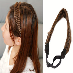 Synthetic Braid Hair Headband Hand Synthetic Hair Pieces Extended Headband