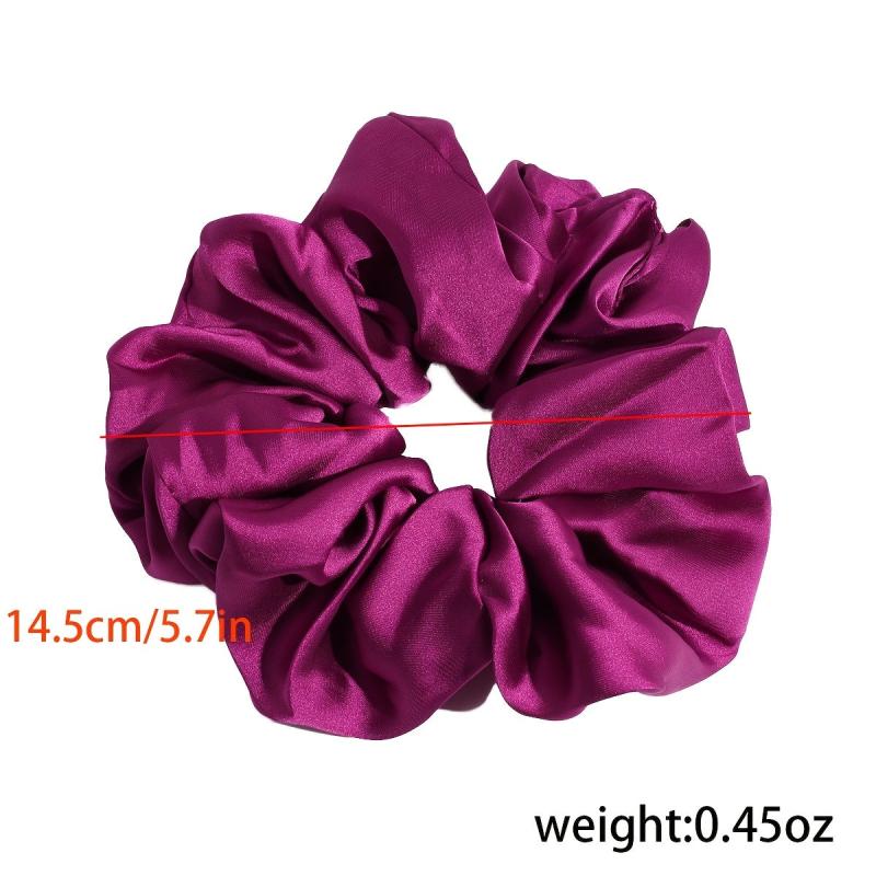 2ps Silk Solid Hair Scrunchies Ponytail Holders