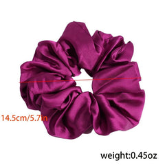 2ps Silk Solid Hair Scrunchies Ponytail Holders