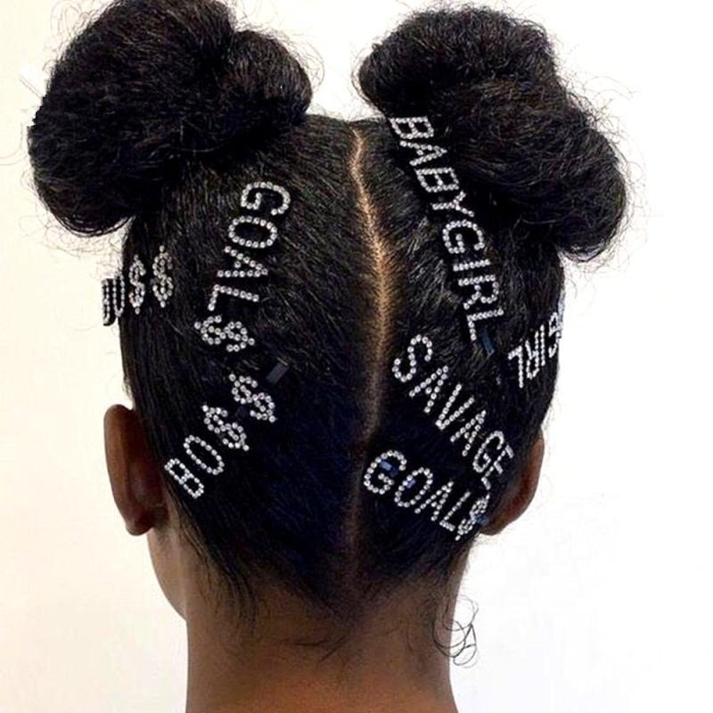 Rhinestone Hair Pin Glitter Hair Clip for Women Girls