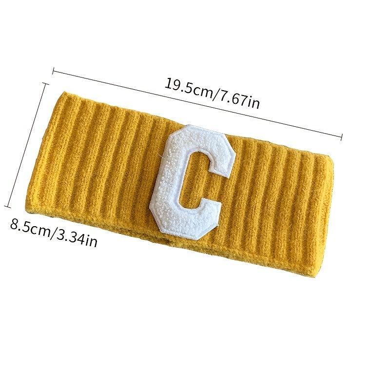 Knit Headbands Winter Ear Warmers Letter Printed Elastic Hair Band Accessories