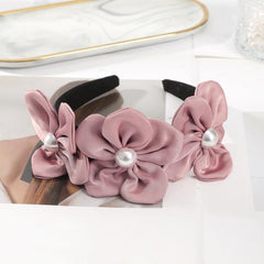 Faux Pearl Flower Headband Hair Accessories For Women