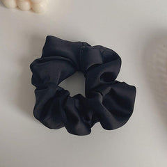 Solid Floral Scrunchie Ponytail Holder Elastic Hair Tie