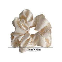 Solid Floral Scrunchie Ponytail Holder Elastic Hair Tie