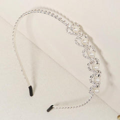 Bridal Rhinestone Heart Headband for Wedding