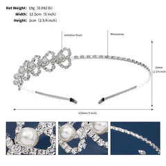 Bridal Rhinestone Heart Headband for Wedding