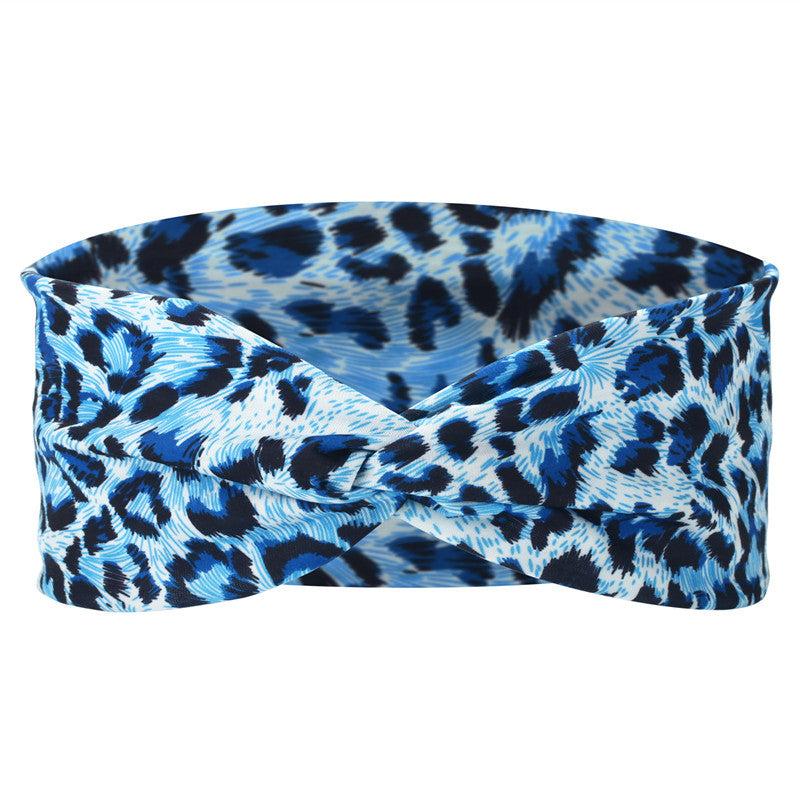 Leopard Pattern Headband Vintage Knotted Turban For Women Girls