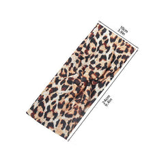 Leopard Pattern Headband Vintage Knotted Turban For Women Girls