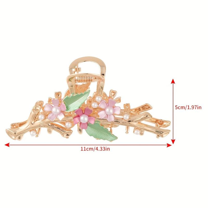 Flower Hair Claw Shark Claw Ponytail Holder Floral Hair Accessories