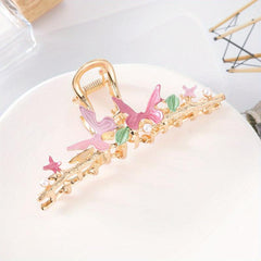 Flower Hair Claw Shark Claw Ponytail Holder Floral Hair Accessories