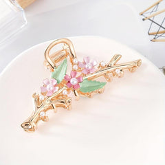 Flower Hair Claw Shark Claw Ponytail Holder Floral Hair Accessories