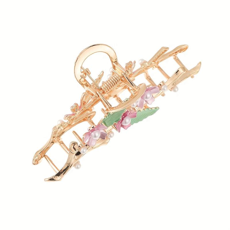 Flower Hair Claw Shark Claw Ponytail Holder Floral Hair Accessories