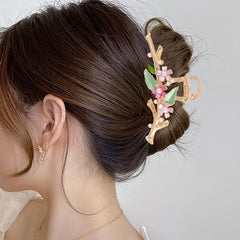 Flower Hair Claw Shark Claw Ponytail Holder Floral Hair Accessories