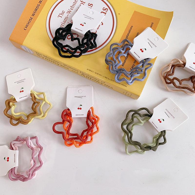 4 Pcs Hair Band Ponytail Elastics No Crease Damage