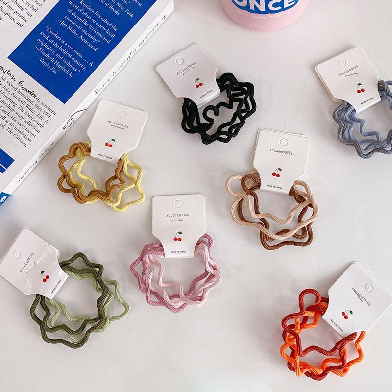 4 Pcs Hair Band Ponytail Elastics No Crease Damage