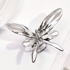 Liquid Metal Butterfly Hair Claw for Women